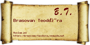 Brasovan Teodóra névjegykártya